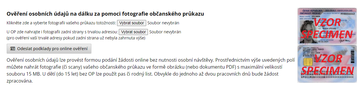 online ověření