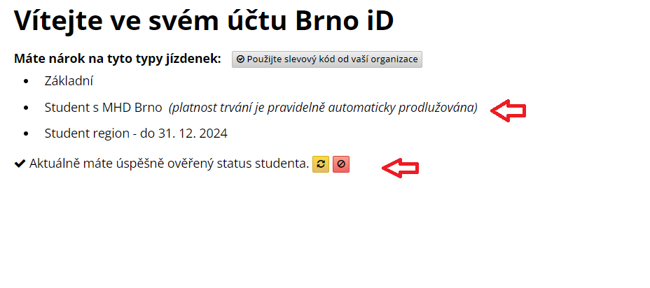 status studenta online