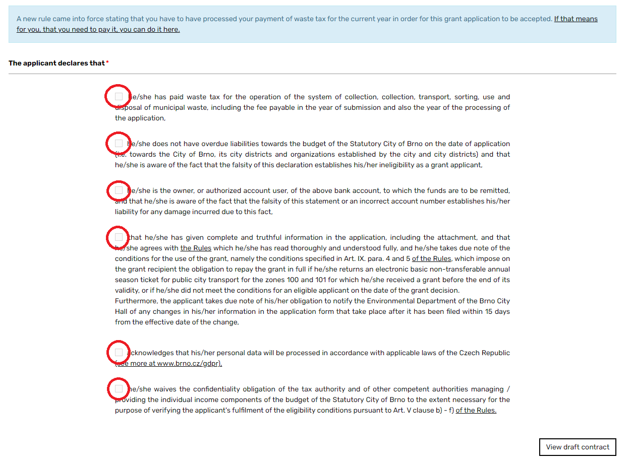 grant form